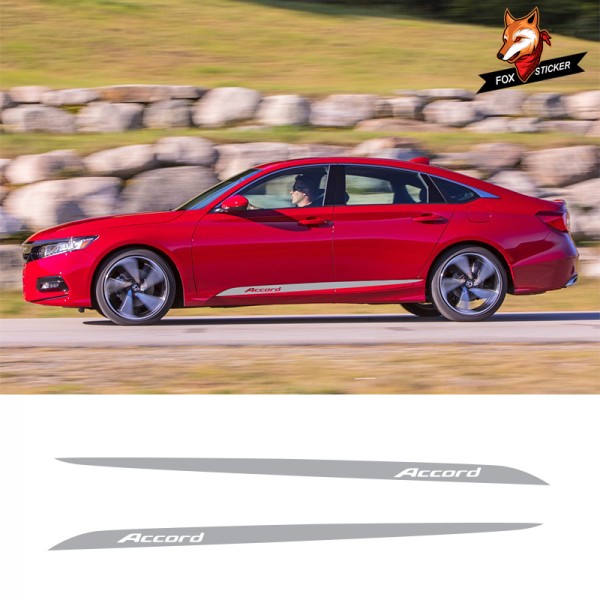 Car Vinyl Side Stripe Skirt Sticker Decals Wraps Body Graphics Car Styling Gloss Auto Side Car Sticker For Honda Accord